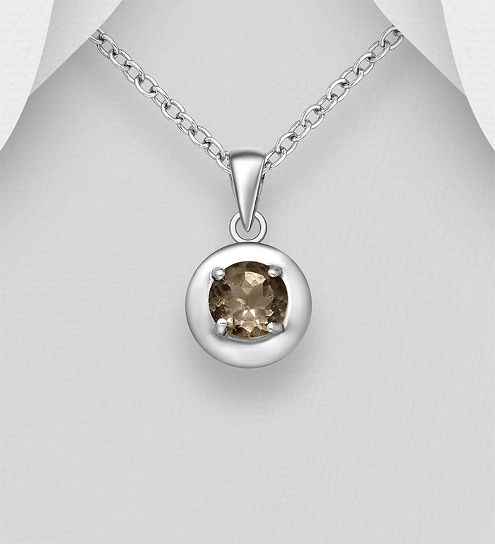 1181-3358 - La Preciada - Wholesale 925 Sterling Silver Pendant, Decorated with Various Gemstones 