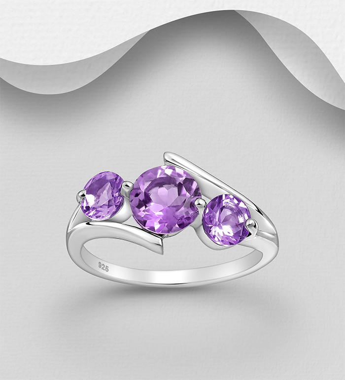 1181-3815 - La Preciada - Wholesale 925 Sterling Silver Ring, Decorated with Various Gemstones