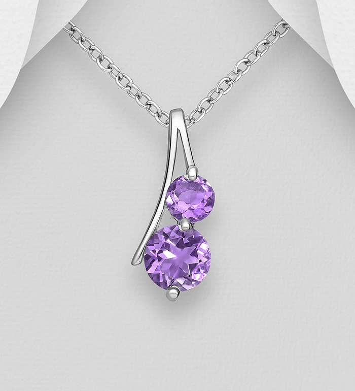 1181-3898 - La Preciada - 925 Sterling Silver Pendant, Decorated with Gemstones