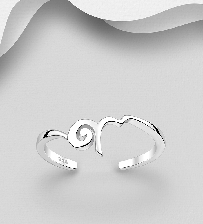 1063-1382 - Wholesale 925 Sterling Silver Thai Lucky Number 9 Ring