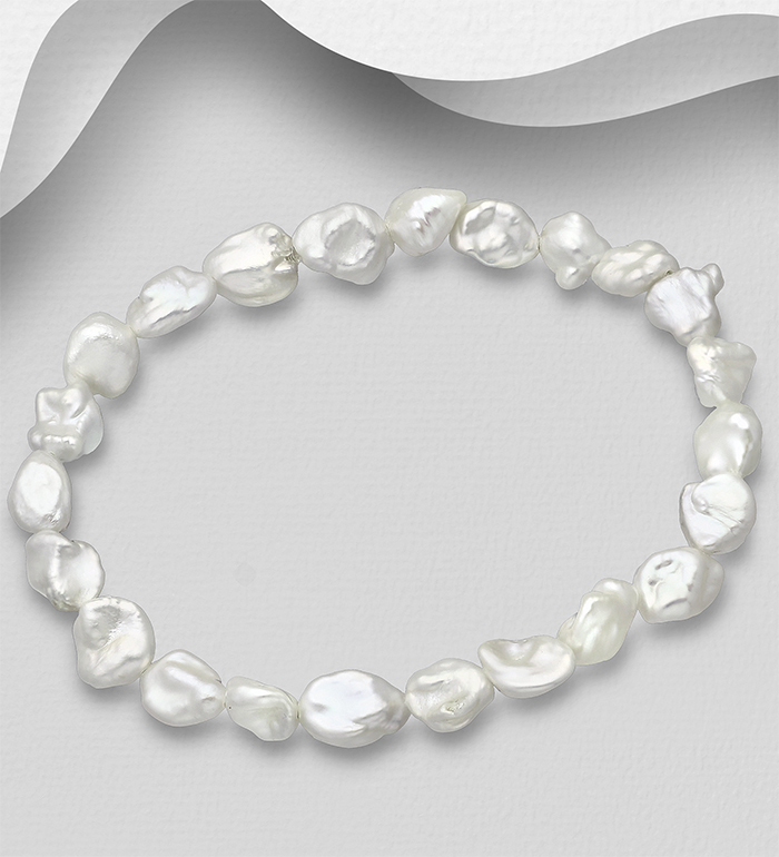 1063-2414 - Wholesale Stretch Bracelet Beaded With Fresh Water Pearls