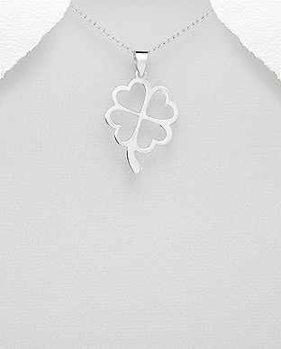 1076-245 - Wholesale 925 Sterling Silver Clover Pendant