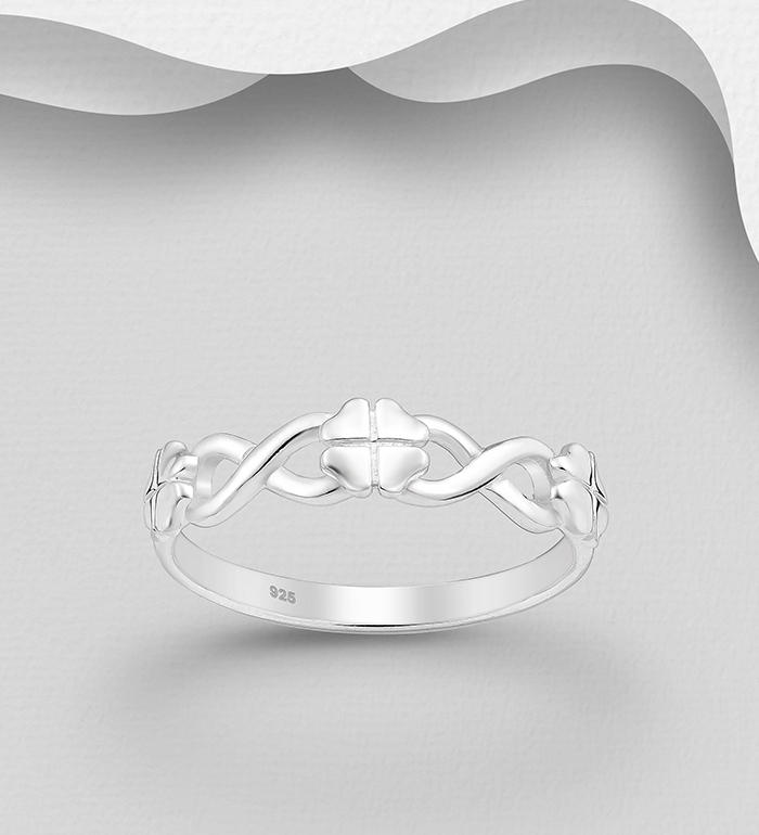 1076-265 - Wholesale 925 Sterling Silver Clover Ring