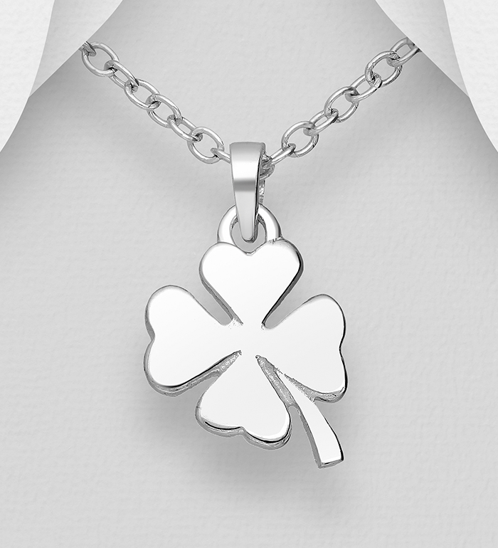 1076-81 - Wholesale 925 Sterling Silver Clover Pendant