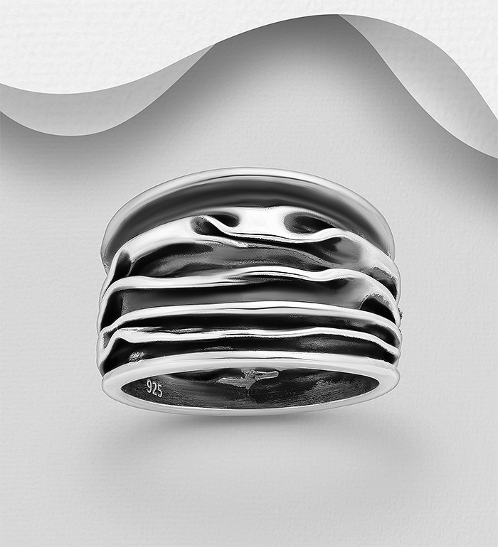 147-126 - Wholesale 925 Sterling Silver Oxidized Ring