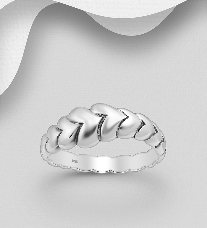 15-52 - Wholesale 925 Sterling Silver Oxidized Heart Ring
