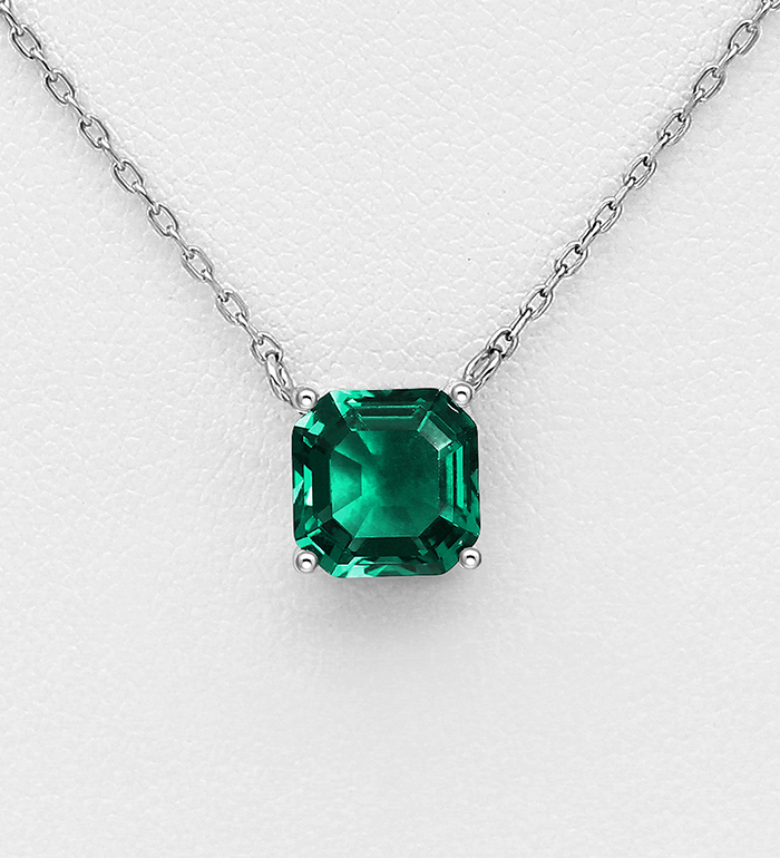 1583-476 - Sparkle by 7K - Wholesale 925 Sterling Silver Necklace, Decorated with Fine Austrian Crystal.