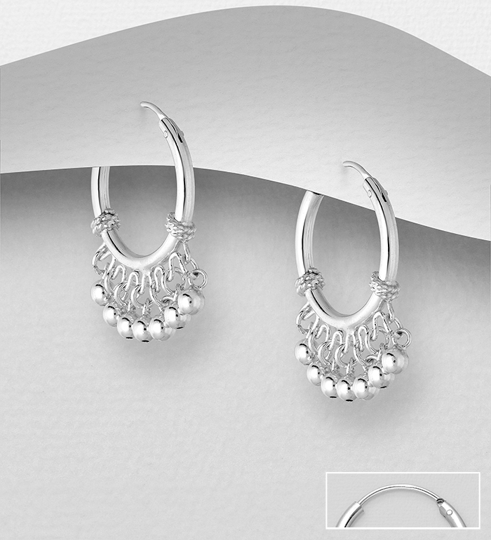 183-282 - Wholesale 925 Sterling Silver Hoop Earrings