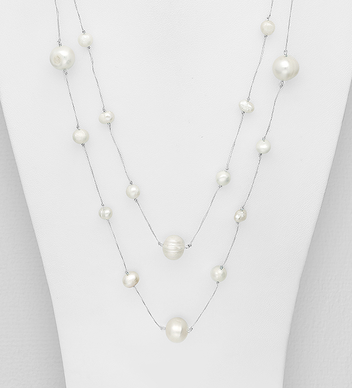 382-1065 - Wholesale Japanese Silk Cord Beaded With Fresh Water Pearl