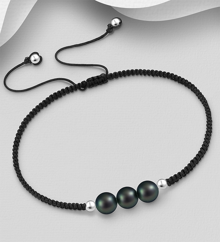 382-3862 - Wholesale 925 Sterling Silver Bracelet Beaded With Fresh Water Pearls