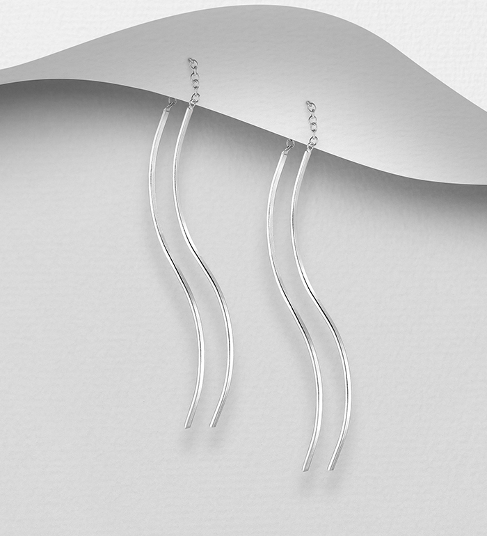 689-9 - Wholesale 925 Sterling Silver Threader Earrings