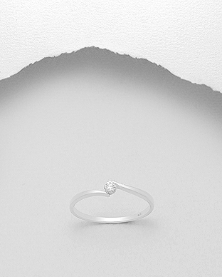 701-20818 - Wholesale 925 Sterling Silver Ring Decorated with CZ Simulated Diamond