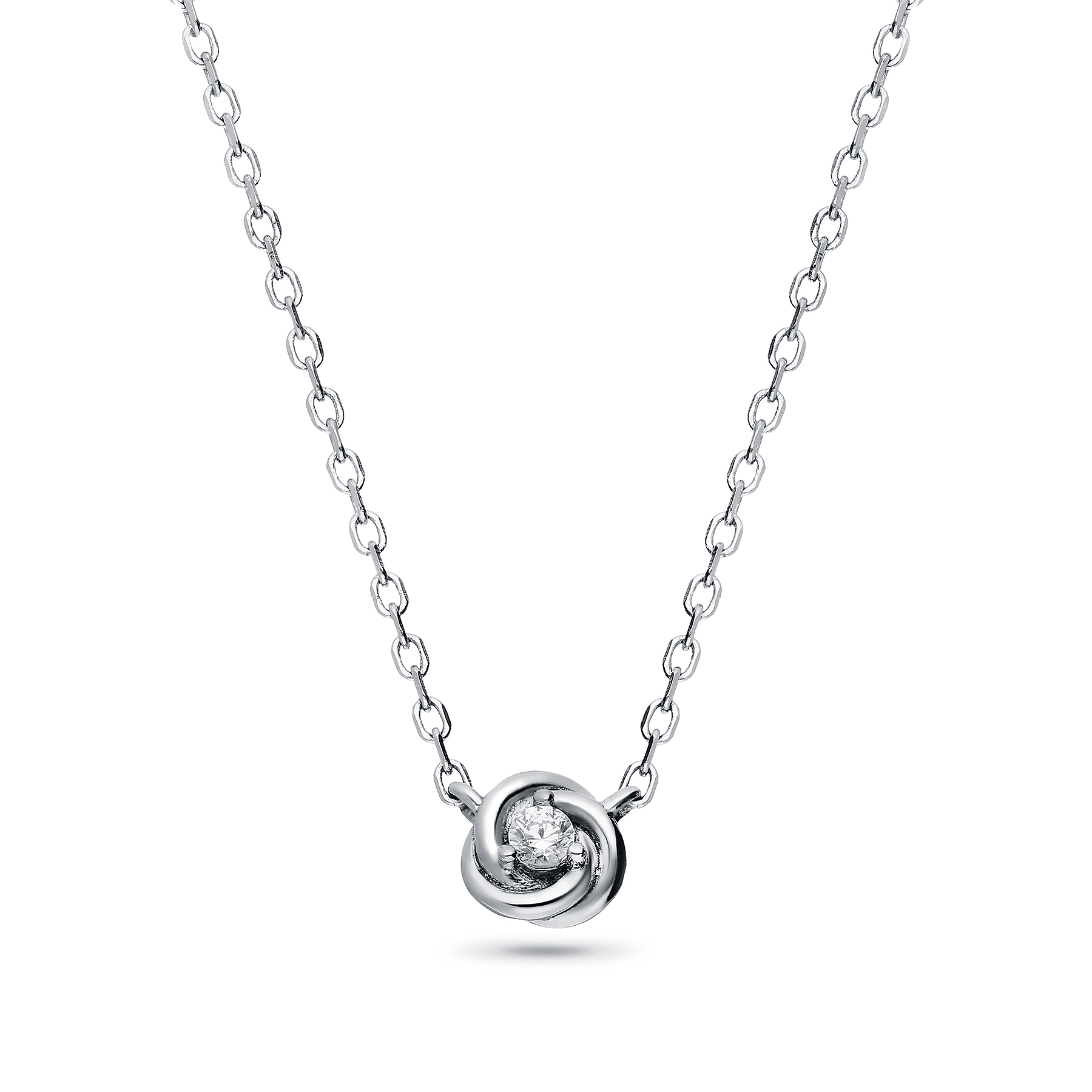 701-21516K - Wholesale 925 Sterling Silver Necklace Decorated With CZ