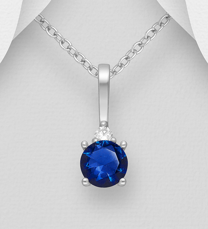 701-23318 - Wholesale 925 Sterling Silver Pendant Decorated with CZ Simulated Diamonds