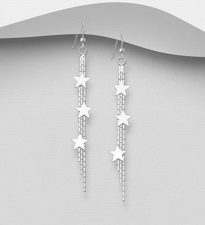 706-10462 - Wholesale 925 Sterling Silver Star Earrings