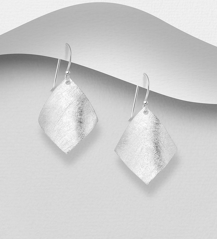 706-11786 - Wholesale 925 Sterling Silver Matte Hook Earrings