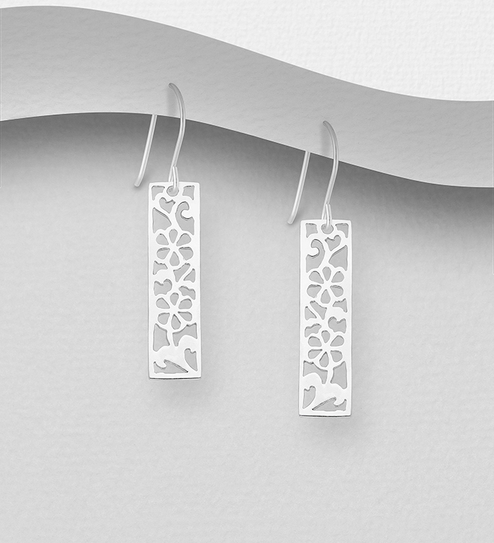 706-11819 - Wholesale 925 Sterling Silver Flower Earrings