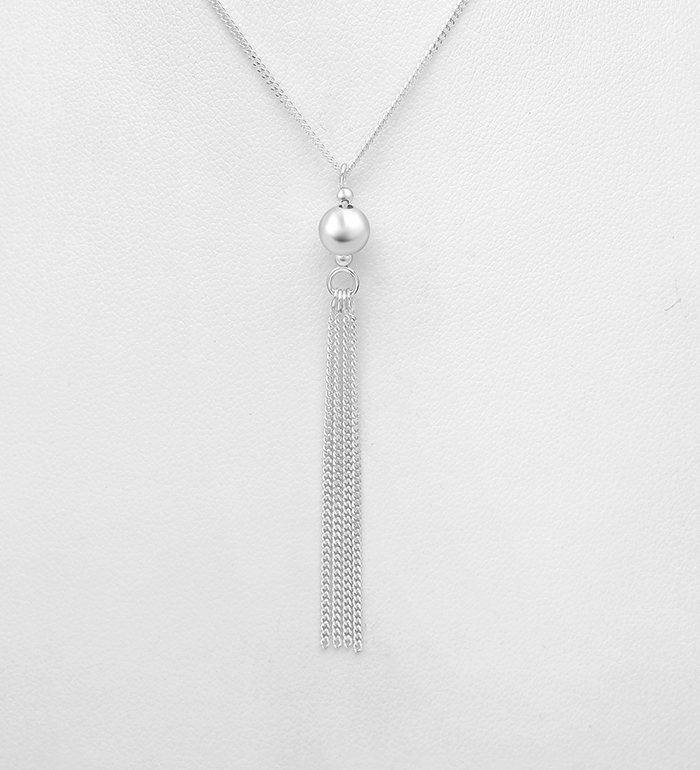 706-12359 - Wholesale 925 Sterling Silver Ball Necklace
