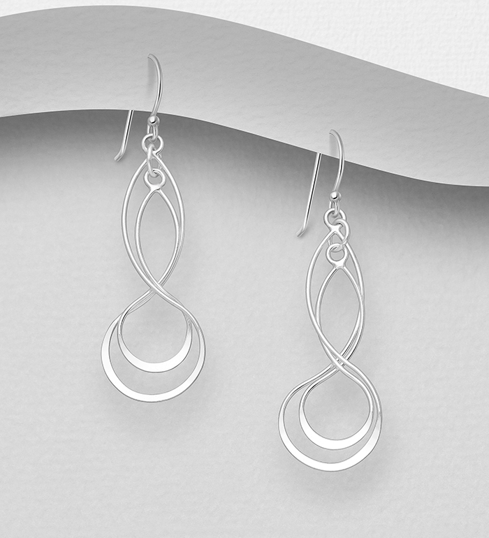 706-13942 - Wholesale 925 Sterling Silver Infinity Earrings