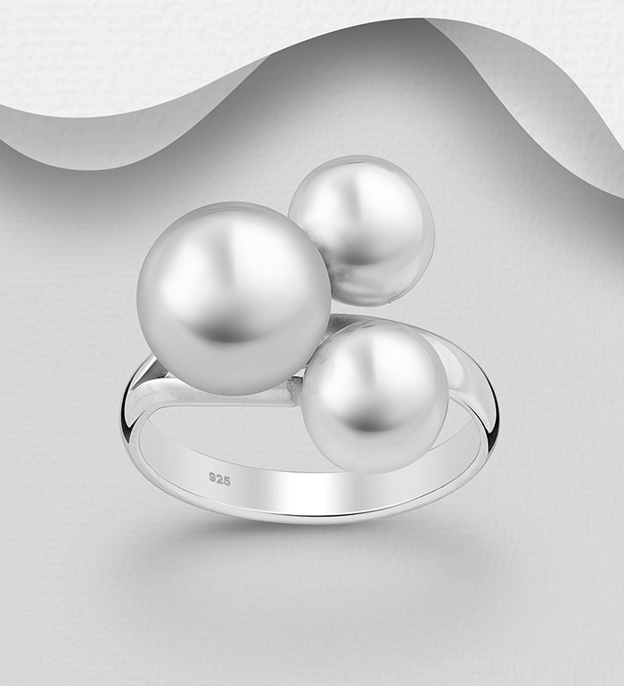 706-1417 - Wholesale 925 Sterling Silver Ball Ring