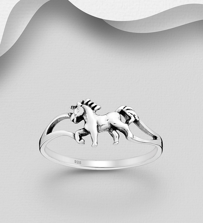 706-14905 - Wholesale 925 Sterling Silver Horse Ring