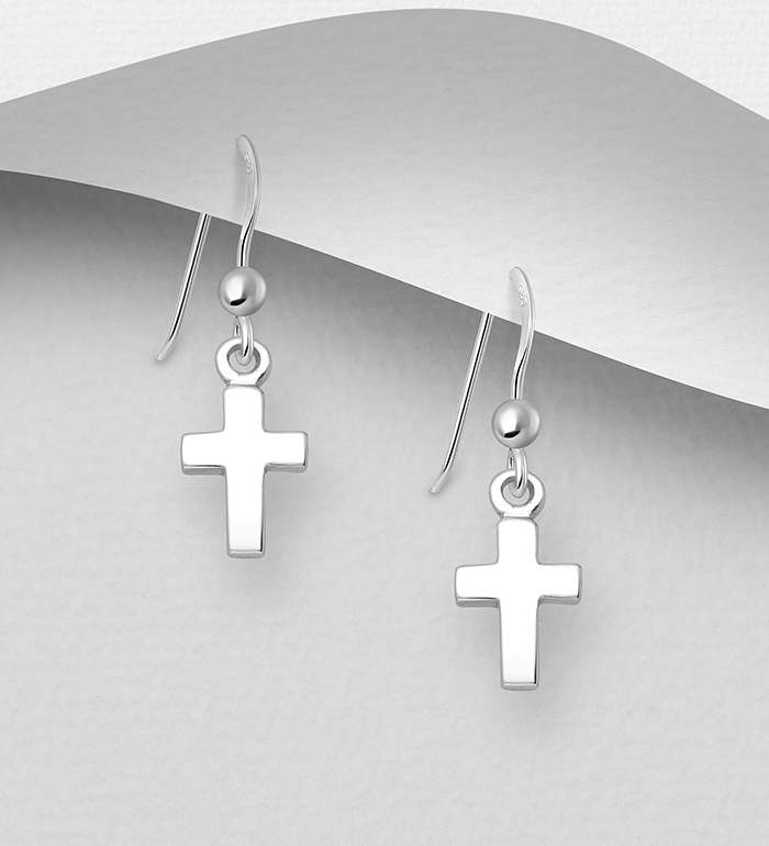 706-15351 - Wholesale 925 Sterling Silver Cross Earrings
