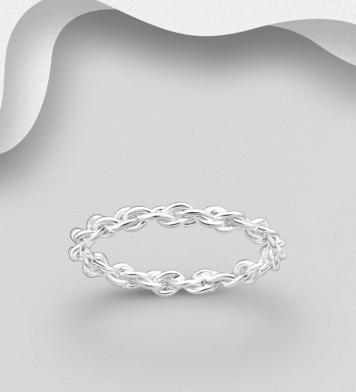 706-15410 - Wholesale 925 Sterling Silver Chain Link Ring