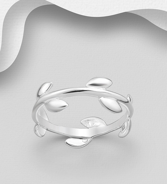 706-15588 - Wholesale 925 Sterling Silver Leaf Ring