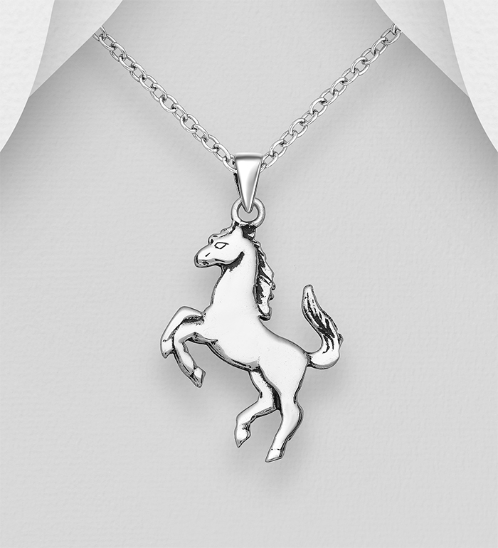 706-15727 - Wholesale 925 Sterling Silver Horse Pendant