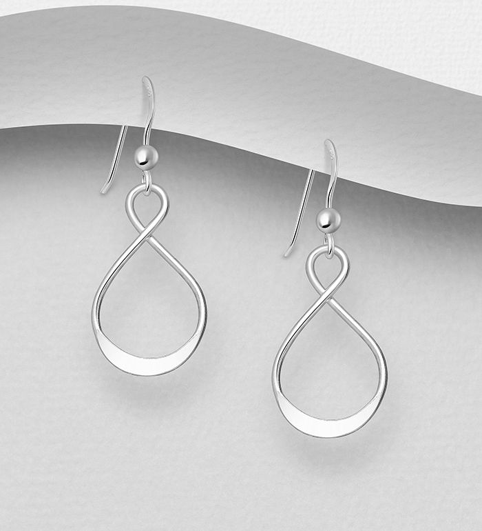 706-16047 - Wholesale 925 Sterling Silver Infinity Hook Earrings