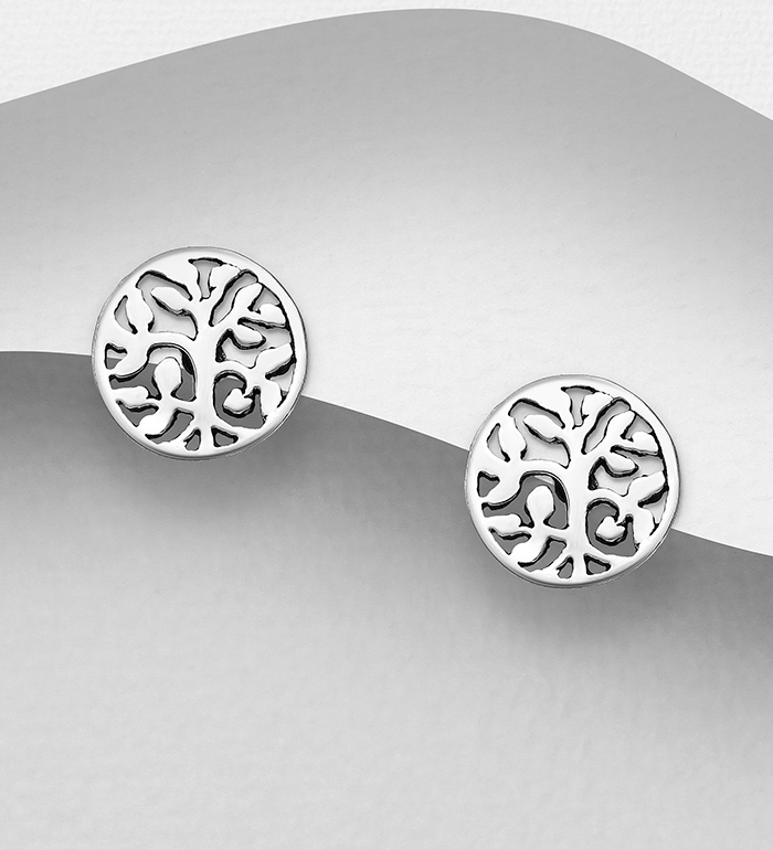 706-16227 - Wholesale 925 Sterling Silver Tree Of Life Earrings
