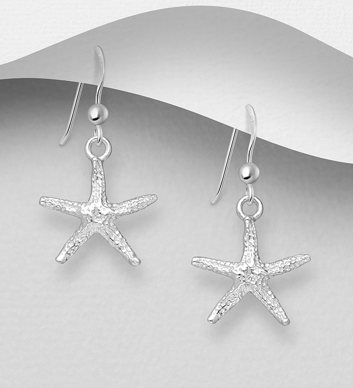 706-16250 - Wholesale 925 Sterling Silver Starfish Hook Earrings