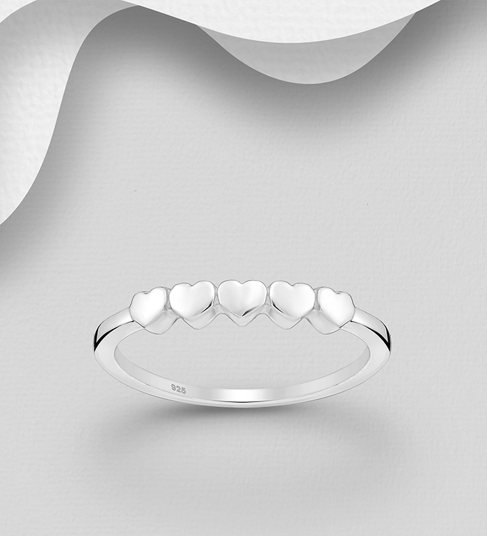 706-16563 - Wholesale 925 Sterling Silver Heart Ring
