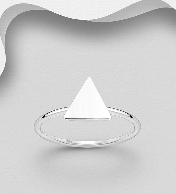 706-17158 - Wholesale 925 Sterling Silver Triangle Ring