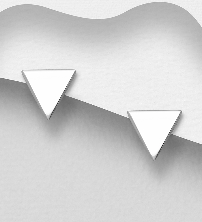 706-17159 - Wholesale 925 Sterling Silver Triangle Earrings