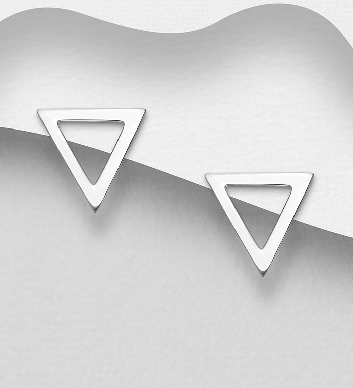 706-17160 - Wholesale 925 Sterling Silver Triangle Earrings