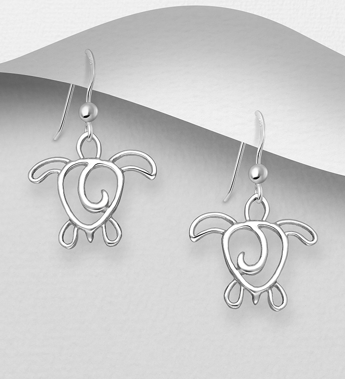 706-17798 - Wholesale 925 Sterling Silver Turtle Hook Earrings