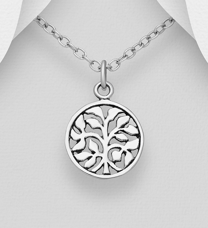 706-17860 - Wholesale 925 Sterling Silver Oxidized
Leaf Pendant
