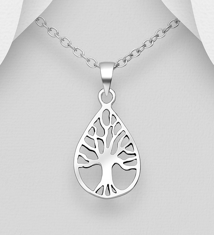 706-18642 - Wholesale 925 Sterling Silver Tree Of Life Pendant