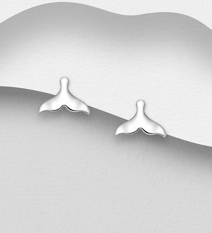 706-18776 - Wholesale 925 Sterling Silver Whale Tail Push-Back Earrings