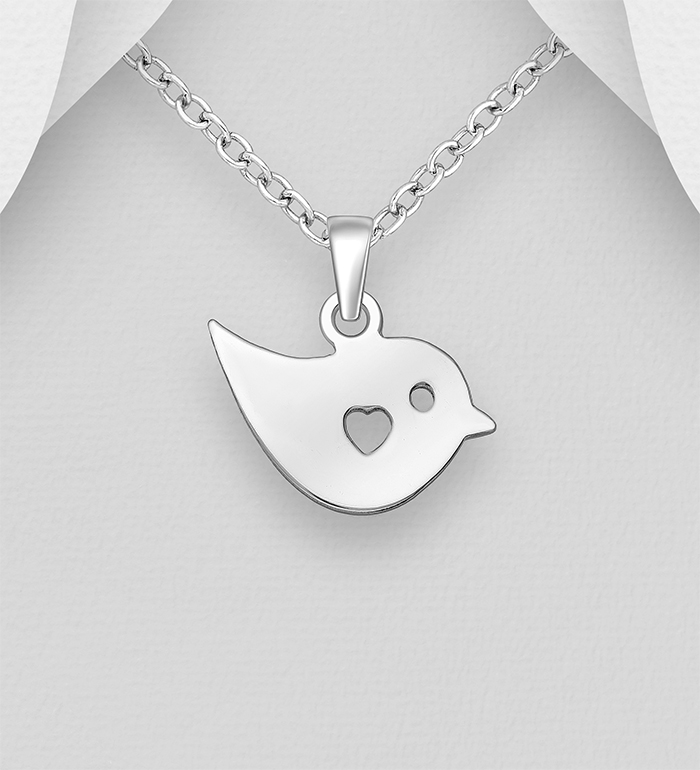 706-18780 - Wholesale 925 Sterling Silver Bird Pendant