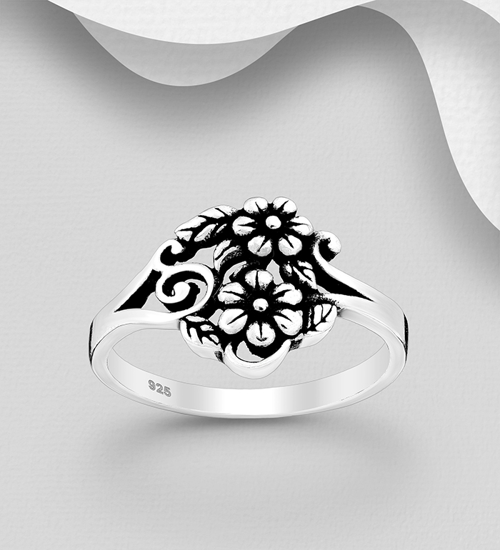 706-18870 - Wholesale 925 Sterling Silver Flower Ring