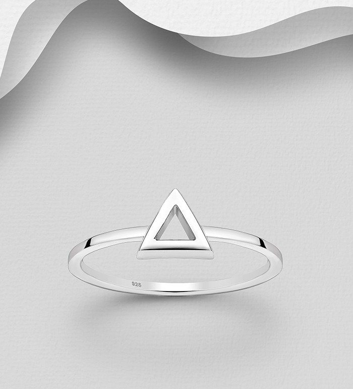 706-18999 - Wholesale 925 Sterling Silver Triangle Ring