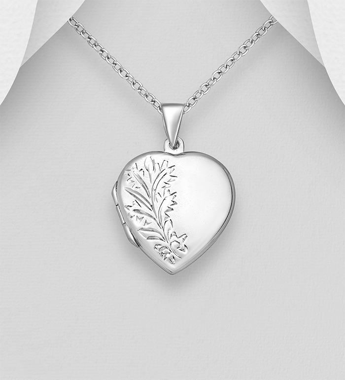 706-19004 - Wholesale 925 Sterling Silver Heart Locket Pendant
