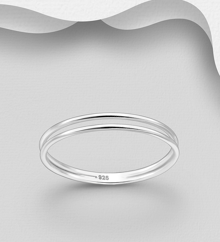706-19191 - Wholesale 925 Sterling Silver Double Band Ring