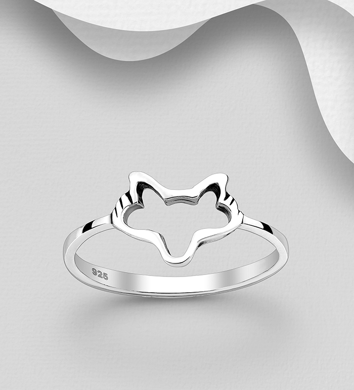 706-19193 - Wholesale 925 Sterling Silver Fox Ring