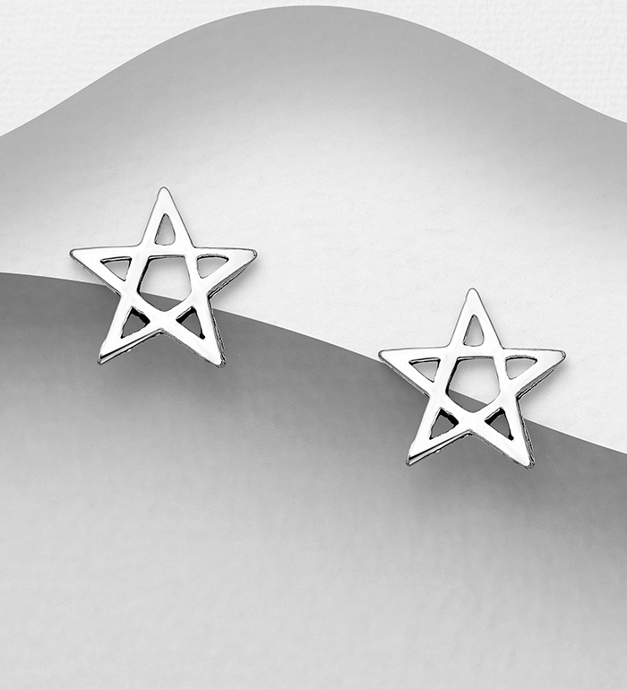 706-19801 - Wholesale 925 Sterling Silver Star Earrings