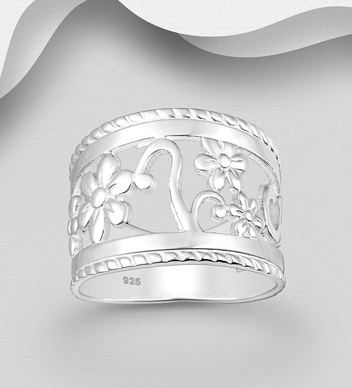 706-20082 - Wholesale 925 Sterling Silver Flower Ring