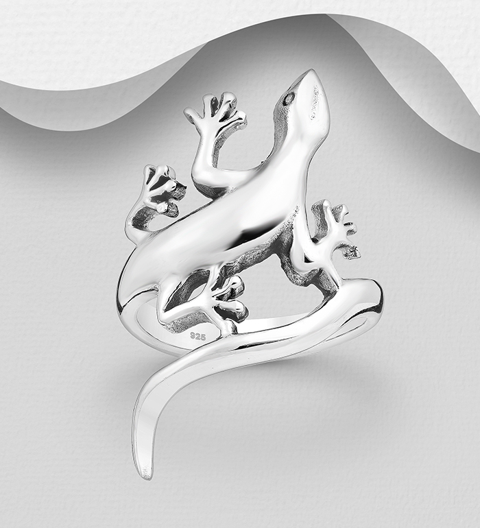 706-2019 - Wholesale 925 Sterling Silver Lizard, Gecko Ring