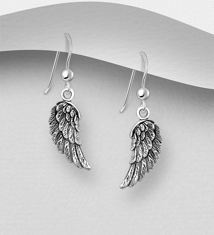706-20736 - Wholesale 925 Sterling Silver Wings Hook Earrings